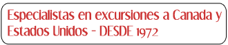 Moreno Tours - Especialistas en excursiones a Canada y Estados Unidos - Desde 1972